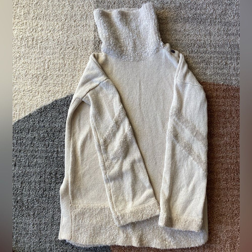 Smartwool XS Wool Blend Lodge Tunic Pullover Sweater Cream - Picture 5 of 8